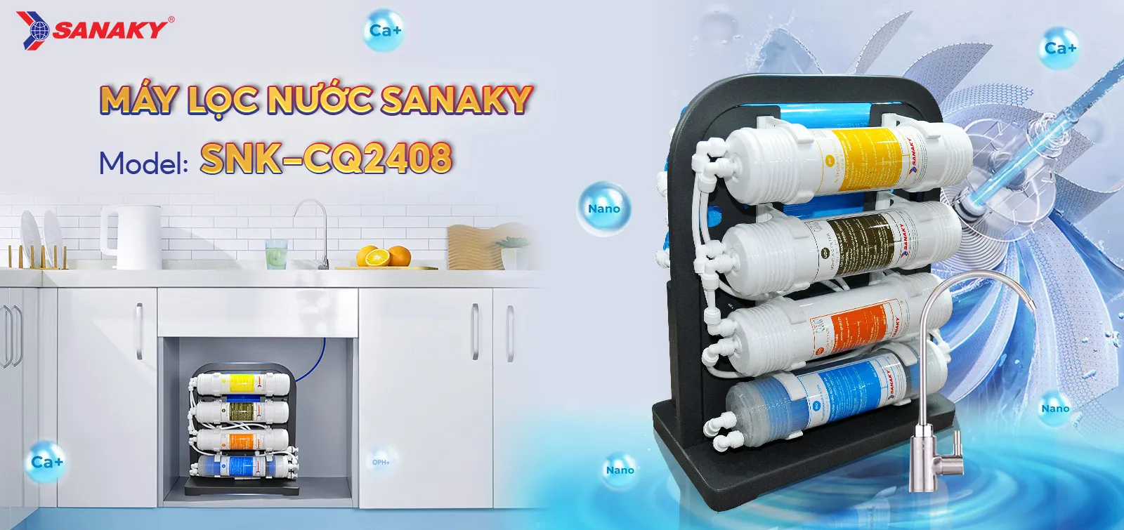 Máy lọc nước RO để gầm Sanaky SNK-CQ2408