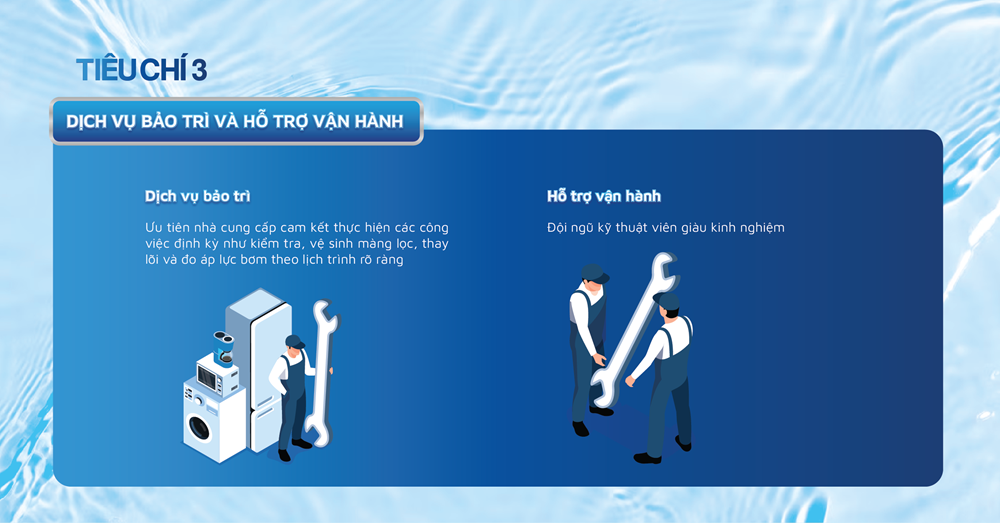 Tiêu chí 3: Dịch vụ bảo trì và hỗ trợ vận hành Tiêu chí 3: Dịch vụ bảo trì và hỗ trợ vận hành